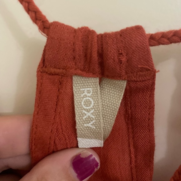 ROXY Small brick orange viscose halter tank - Picture 4 of 5